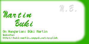 martin buki business card