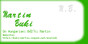 martin buki business card